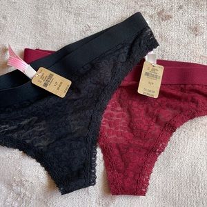VS PINK Lace Thongs